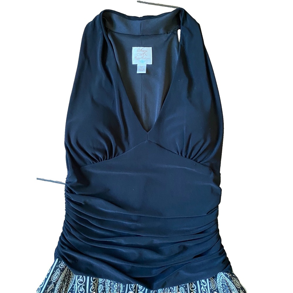 Suzi Chin Black Witchy Fairycore Dress Whimsical Asymmetrical Silk Y2K‎ Sz 4P - Picture 3 of 13